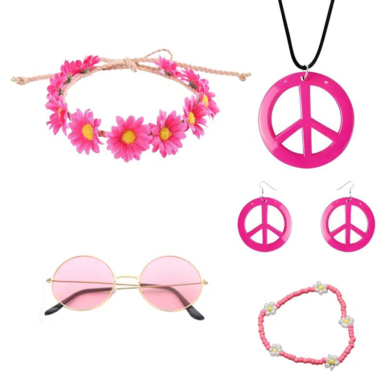 Women'S Accessories In The 60S - Conjunto de Acessórios de Fantasia Hippie