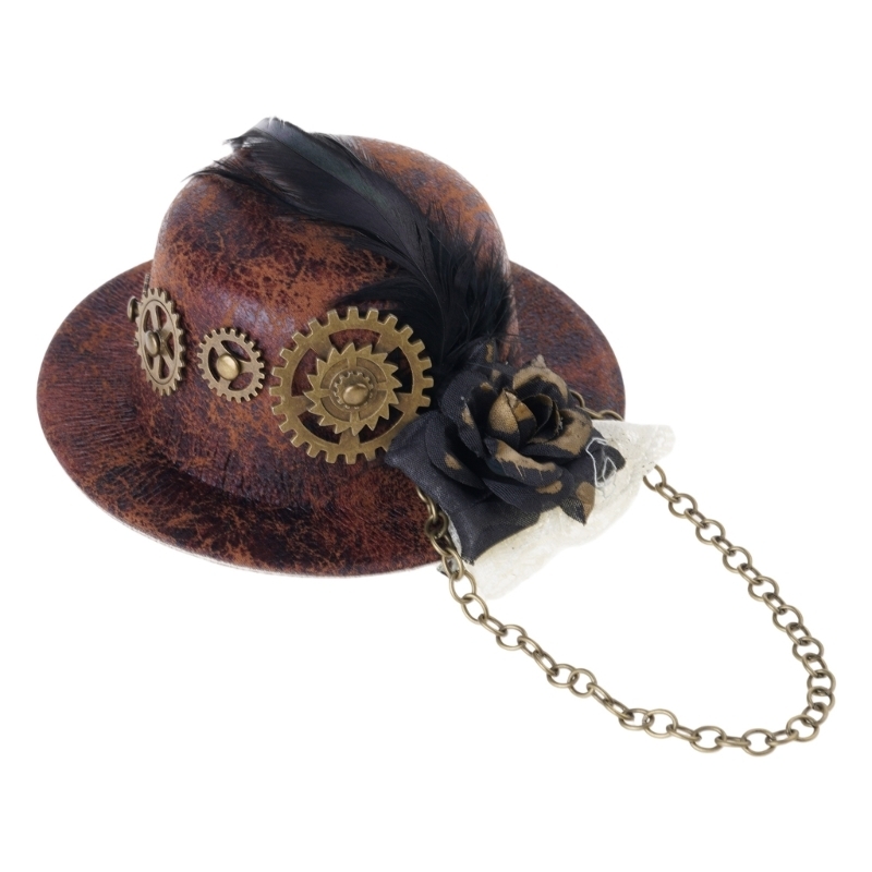 Women'S Victorian Era Accessories - Grampo capilar gótico steampunk para mulheres,