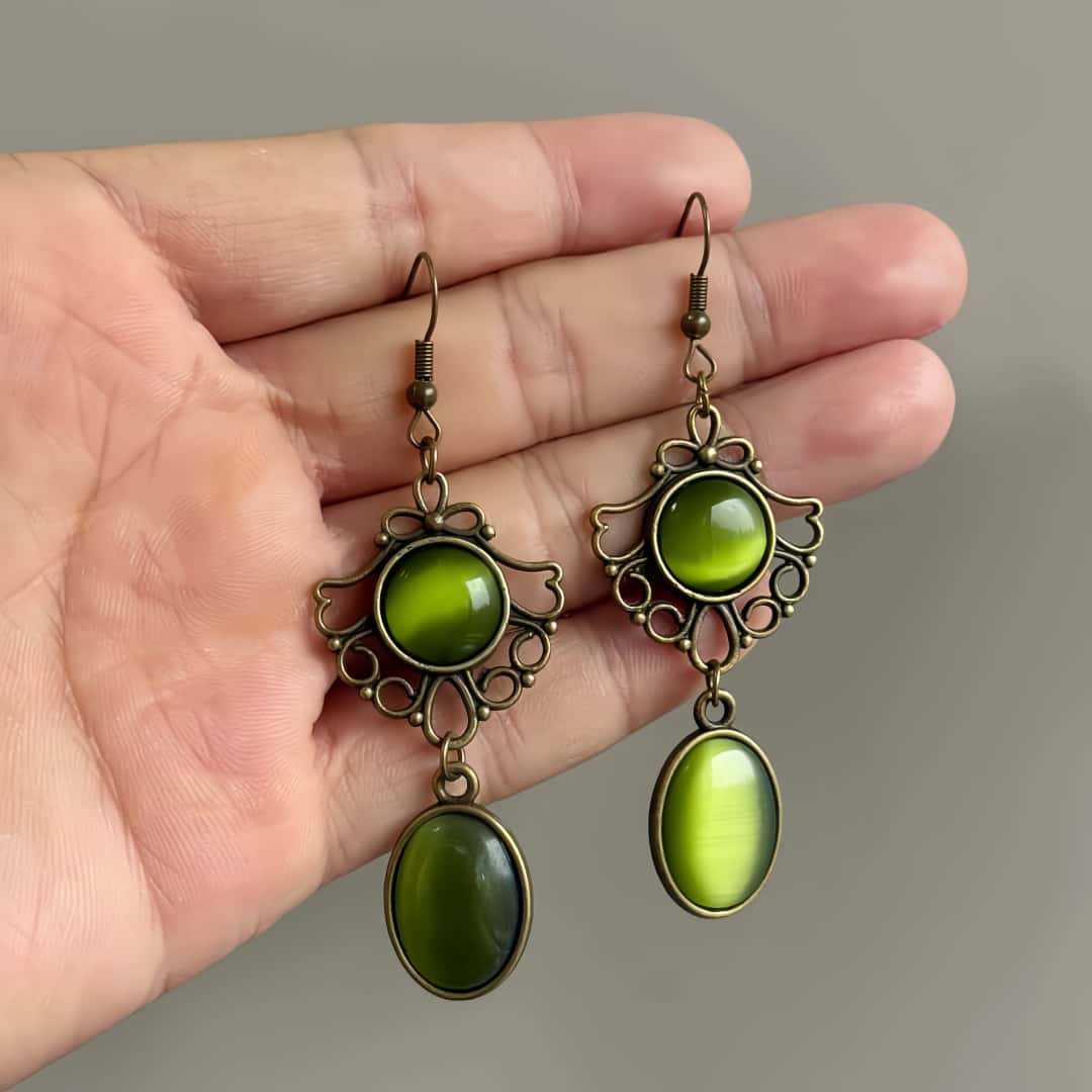 Women'S Victorian Era Accessories - Brincos Pendentes Retrô Vitorianos de Renda