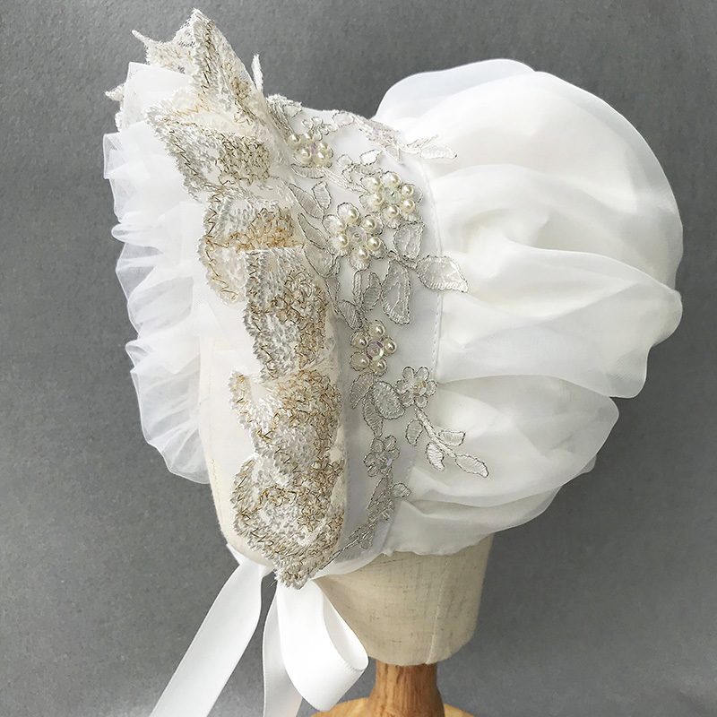 Women'S Victorian Era Accessories - Cofano vitoriano com babados, boné de