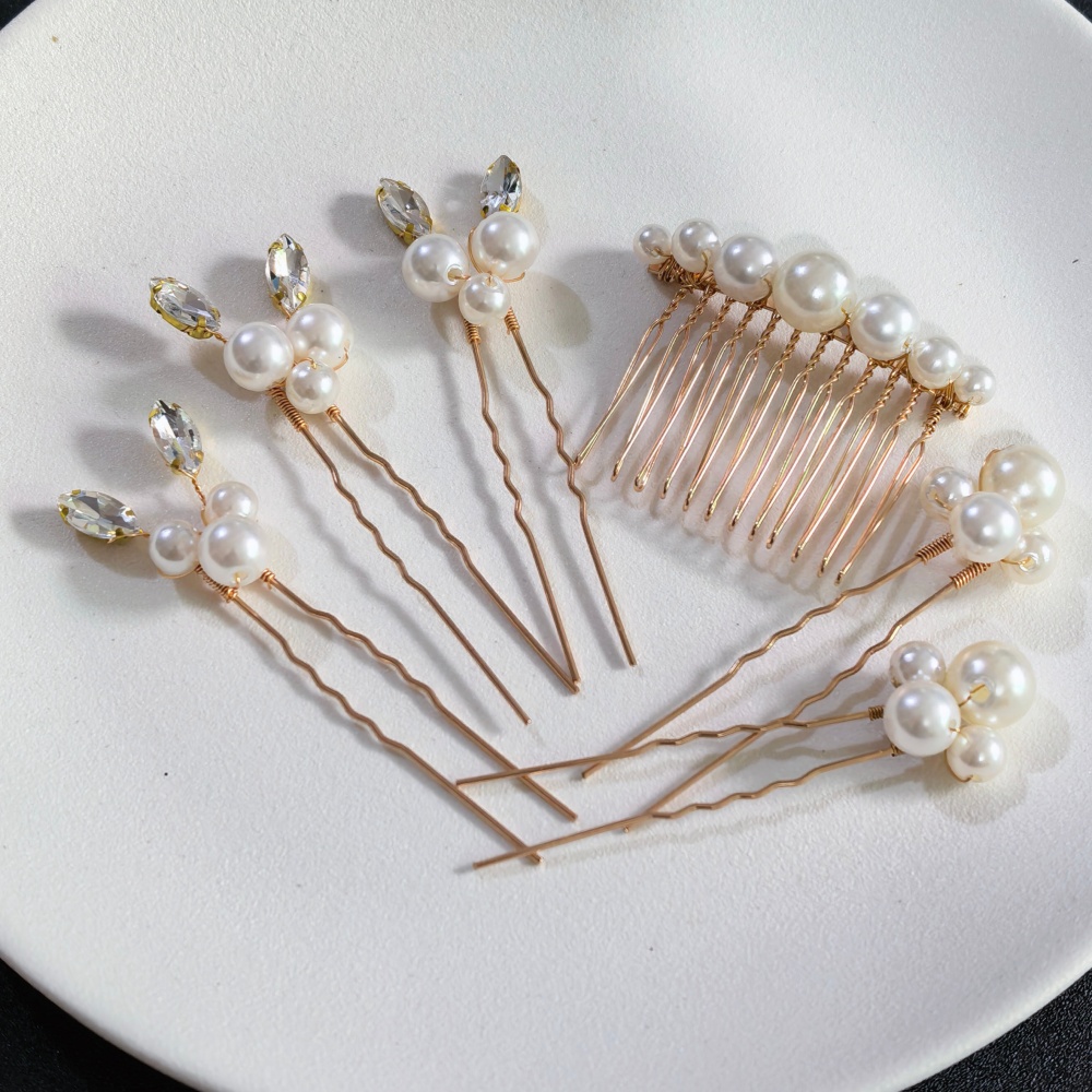 Pearl Hair Pin - Conjunto de Pentes e Grampos de