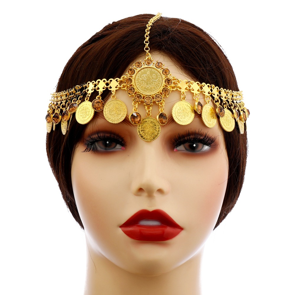 Women Accessories India - Corrente de cabeça de strass para