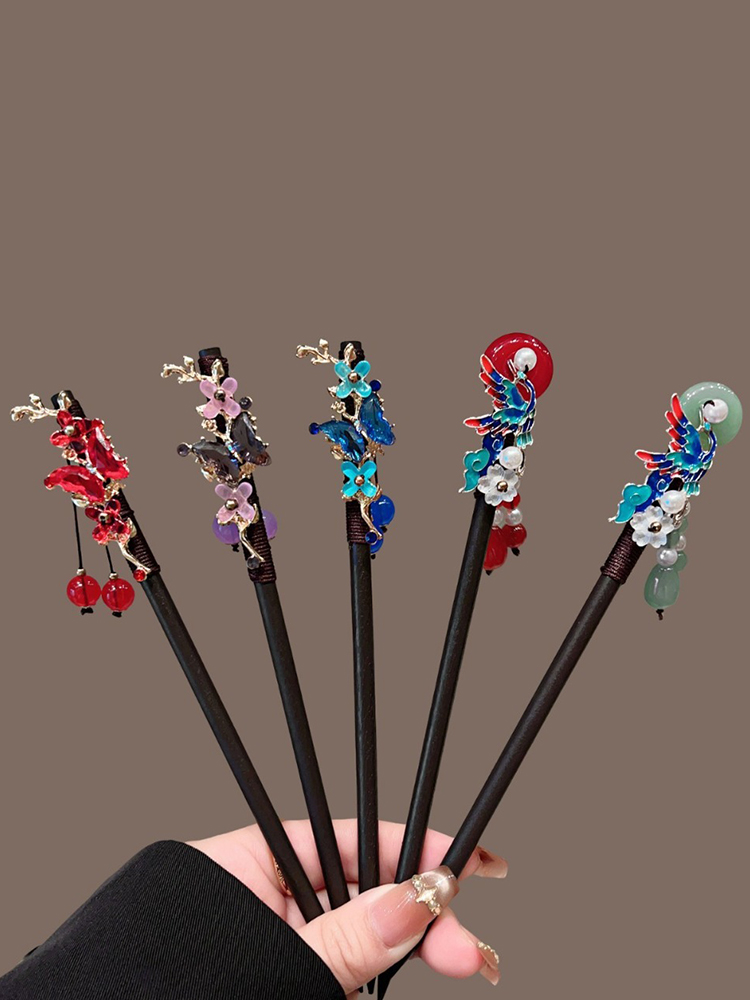 Women Accessories Shop Design - Bastões de cabelo chineses vibrantes, moda