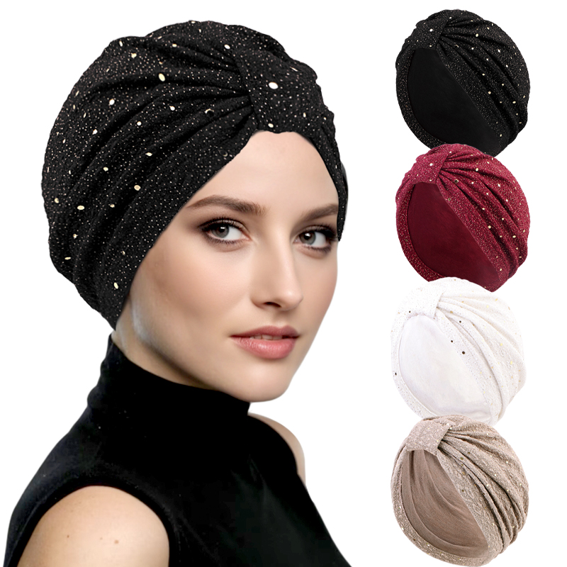 Women Accessories India - Turbante atado muçulmano para mulheres, lenço,