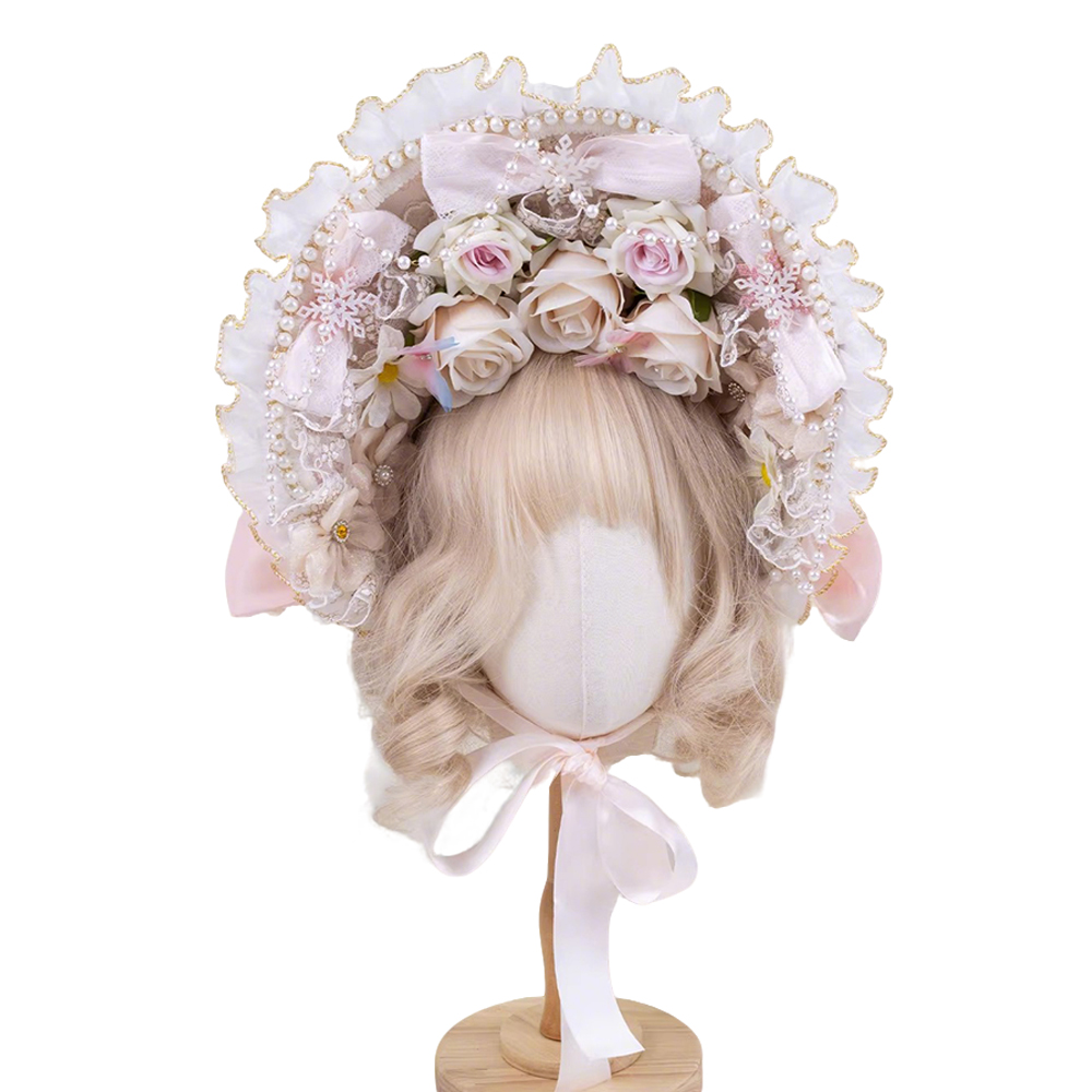 Women'S Victorian Era Accessories - Chapéu de Palha Rosa Vintage Vitoriano
