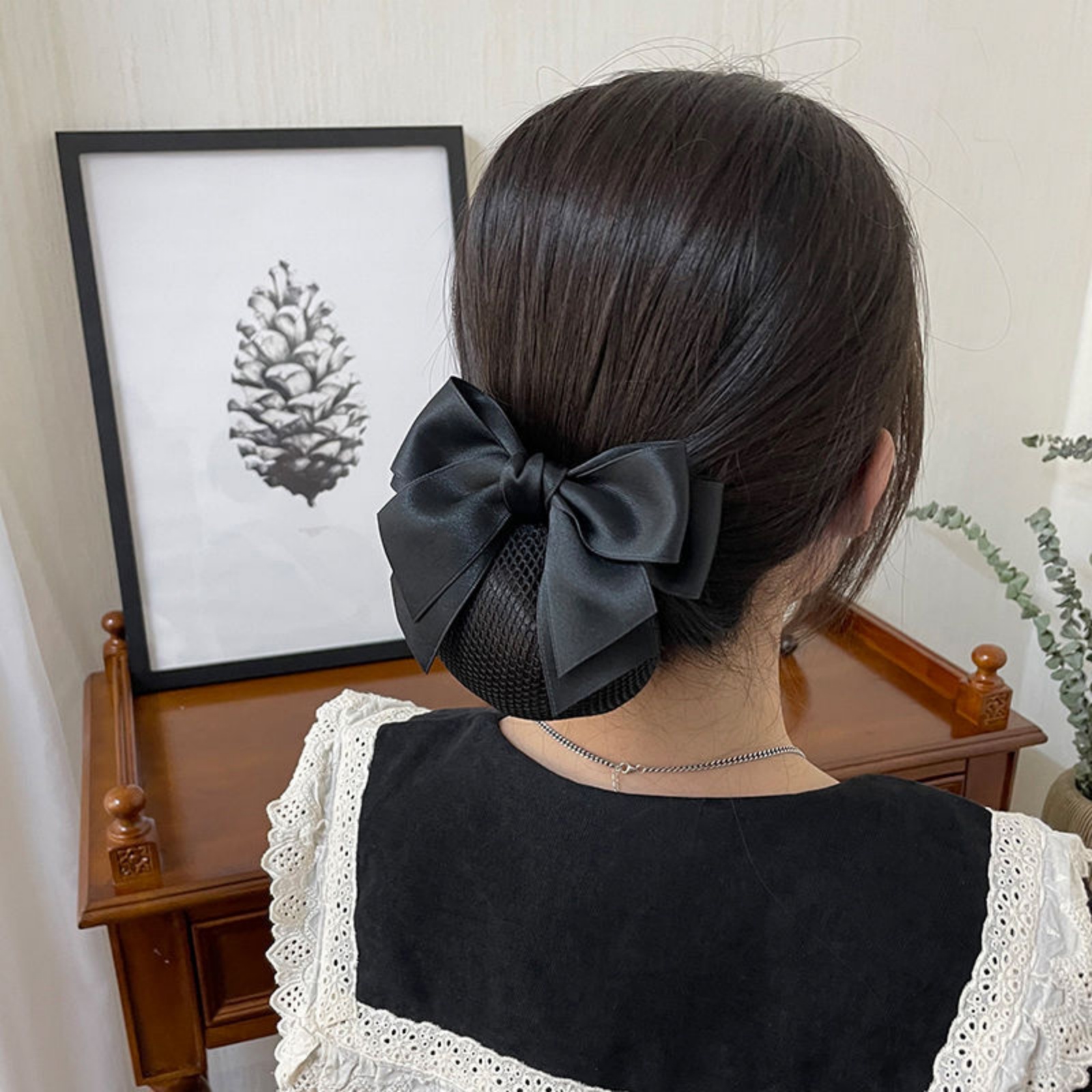 Rede de cabelo com laço elegan - Women'S Work Accessories avaliação e preço