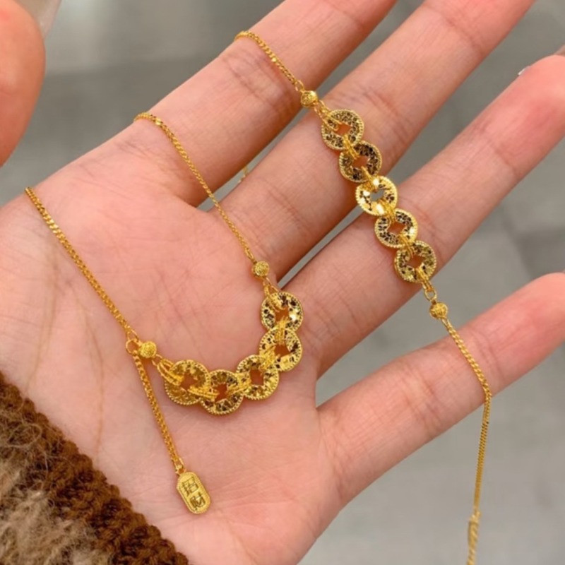 Novo Colar e Pulseira de Moeda - Women Accessories Meaning avaliação e preço