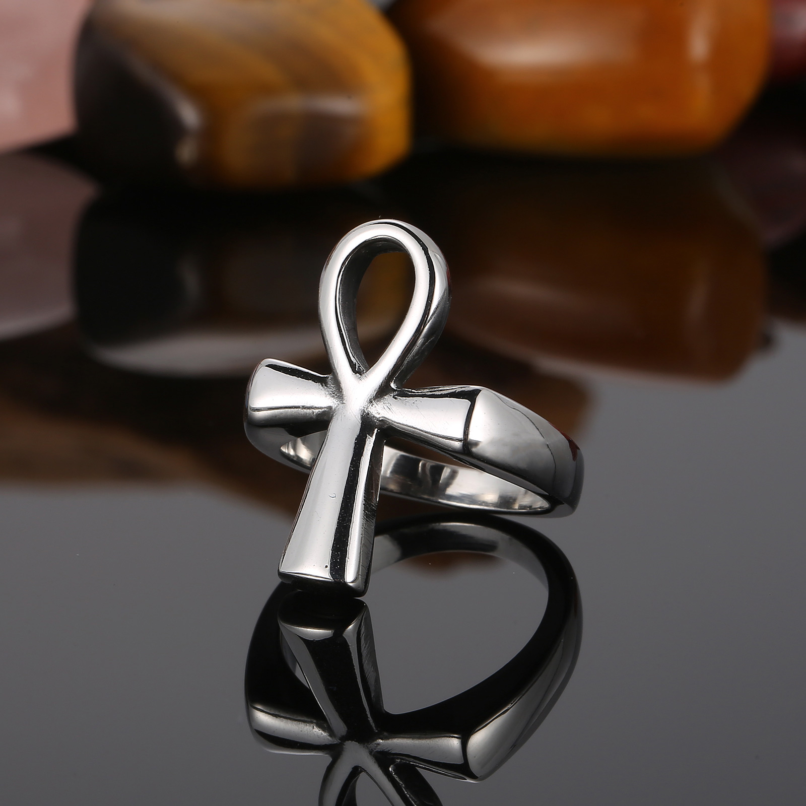 Haoyi egito cruz anel de aço i - Women Accessories Bd avaliação e preço