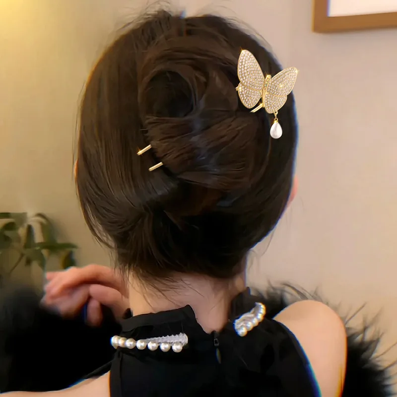 Estilo antigo pérola strass hi - Pearl Hair Pin avaliação e preço