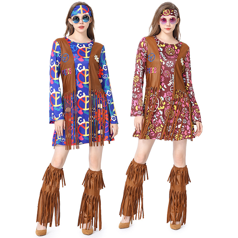 Halloween disco vestido 70s 60 - Women'S Accessories In The 60S avaliação e preço