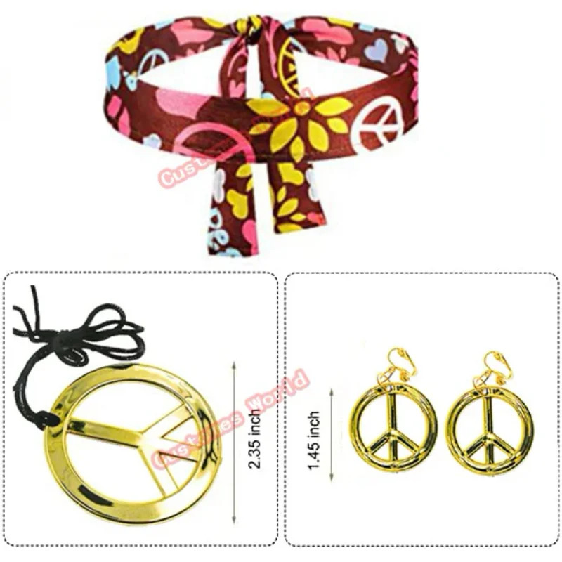 2026 paz amor feminino festa 6 - Women'S Accessories In The 60S avaliação e preço