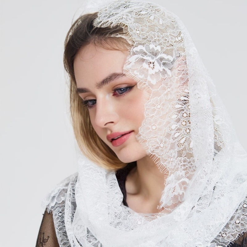 Véu de Noiva Muçulmano Bordado - Women Accessories India avaliação e preço