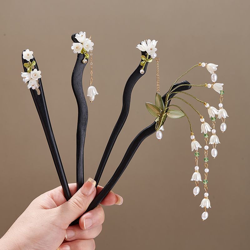 Grampo de Cabelo de Madeira Vi - Pearl Hair Pin avaliação e preço