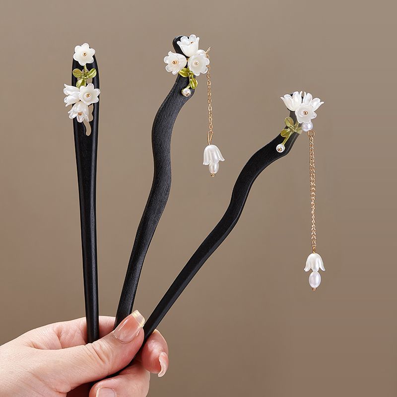 Grampo de Cabelo de Madeira Vi - Pearl Hair Pin avaliação e preço