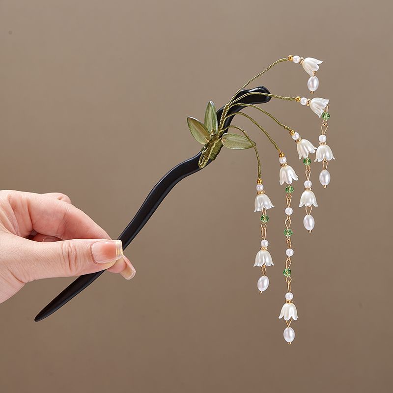 Grampo de Cabelo de Madeira Vi - Pearl Hair Pin avaliação e preço