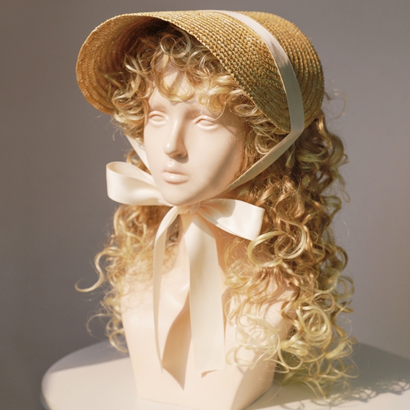 Boné de palha vitoriano para m - Women'S Victorian Era Accessories avaliação e preço
