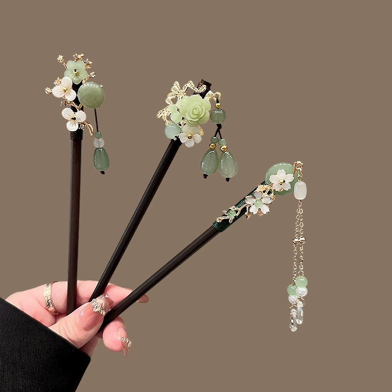 Grampo de cabelo de madeira an - Pearl Hair Pin avaliação e preço