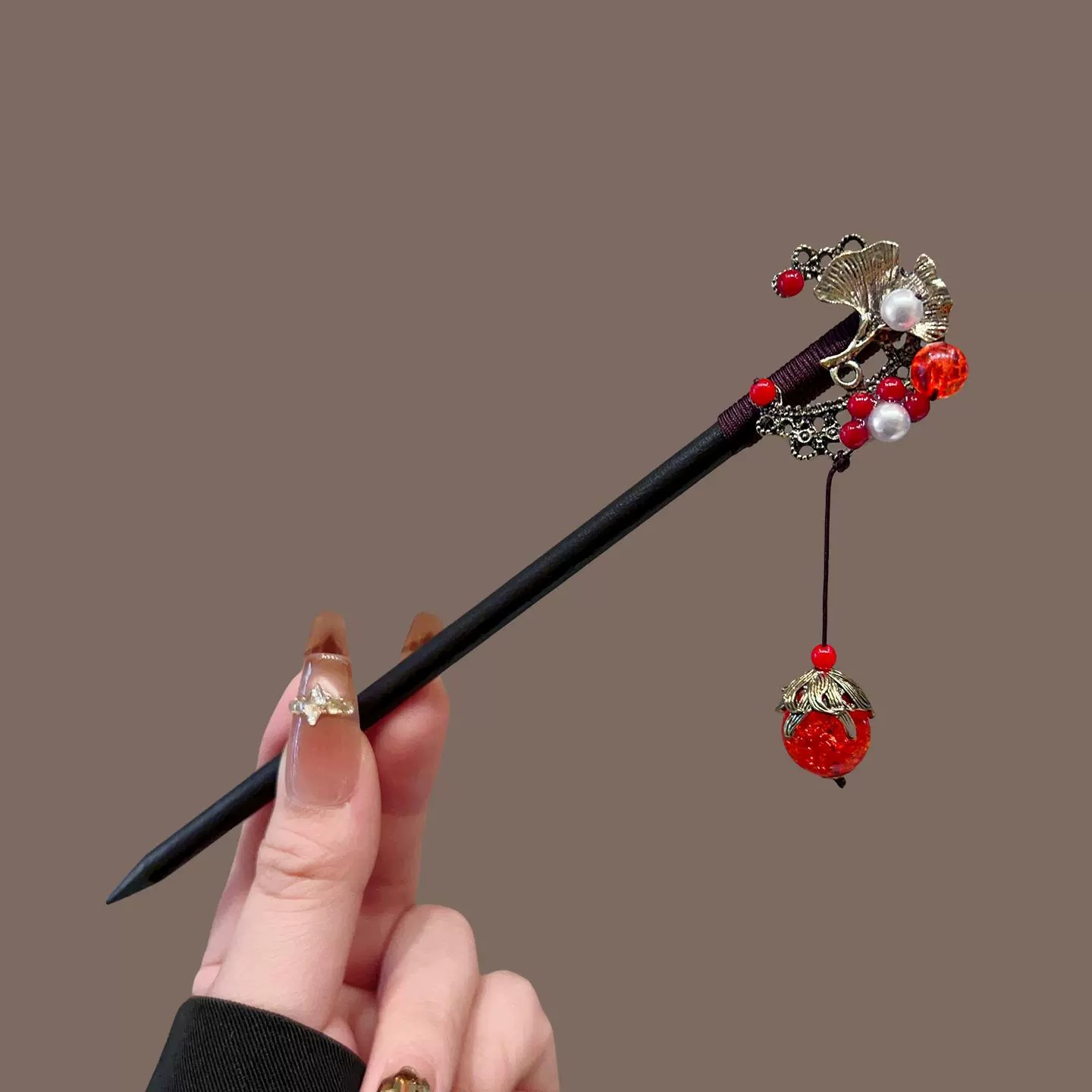 Grampo de cabelo de madeira an - Pearl Hair Pin avaliação e preço