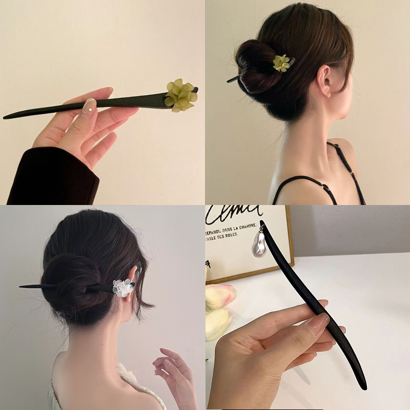 Estilo chinês do vintage flor  - Pearl Hair Pin avaliação e preço