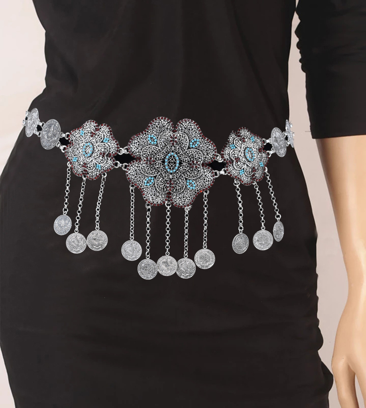 Oco para fora flor moedas corr - Women Accessories India avaliação e preço