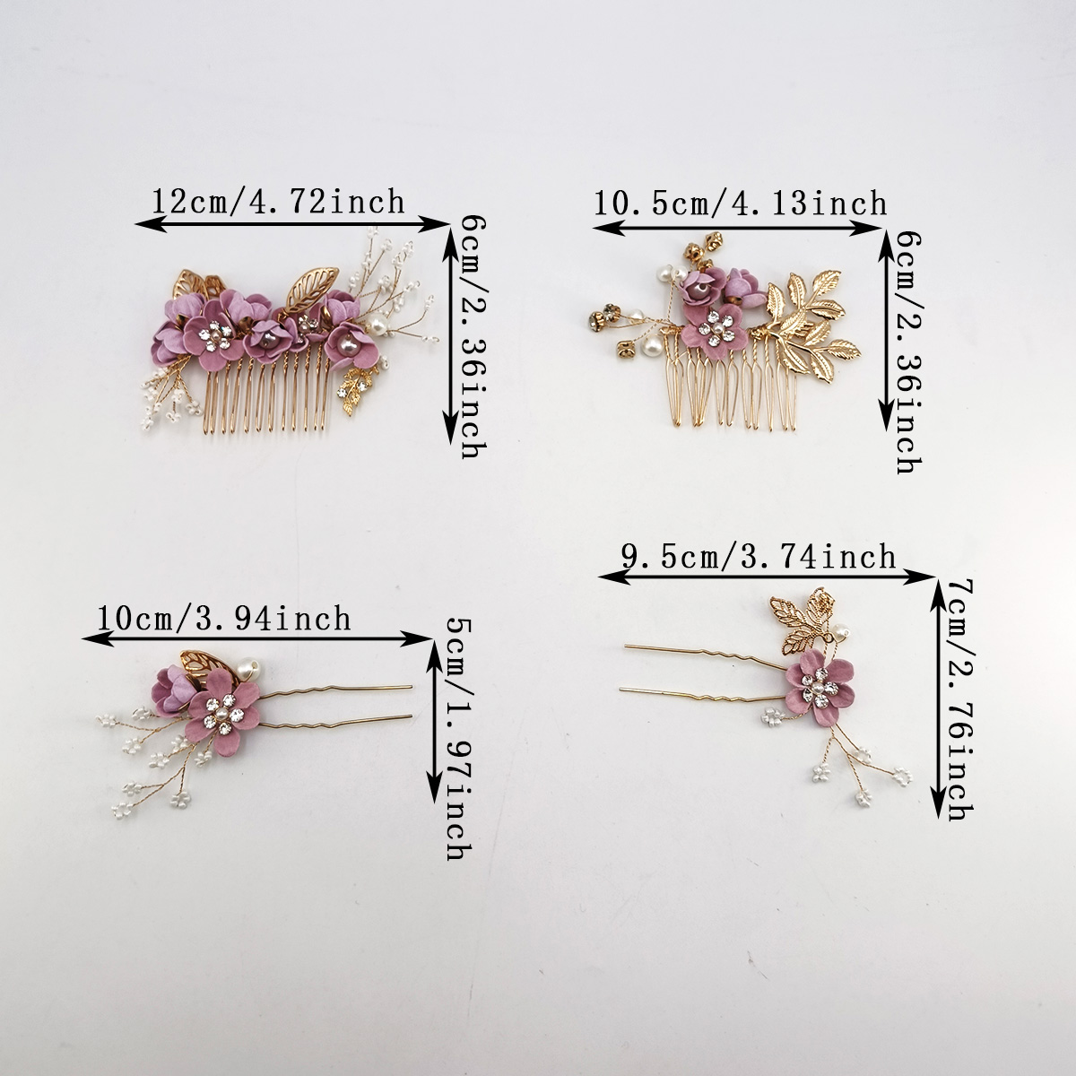 4 pçs pérola zircão luxo liga  - Pearl Hair Pin avaliação e preço
