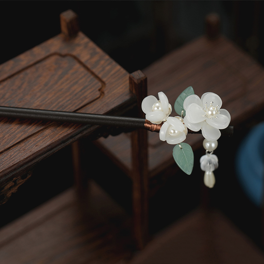Flor retro hairpin com pérola  - Pearl Hair Pin avaliação e preço