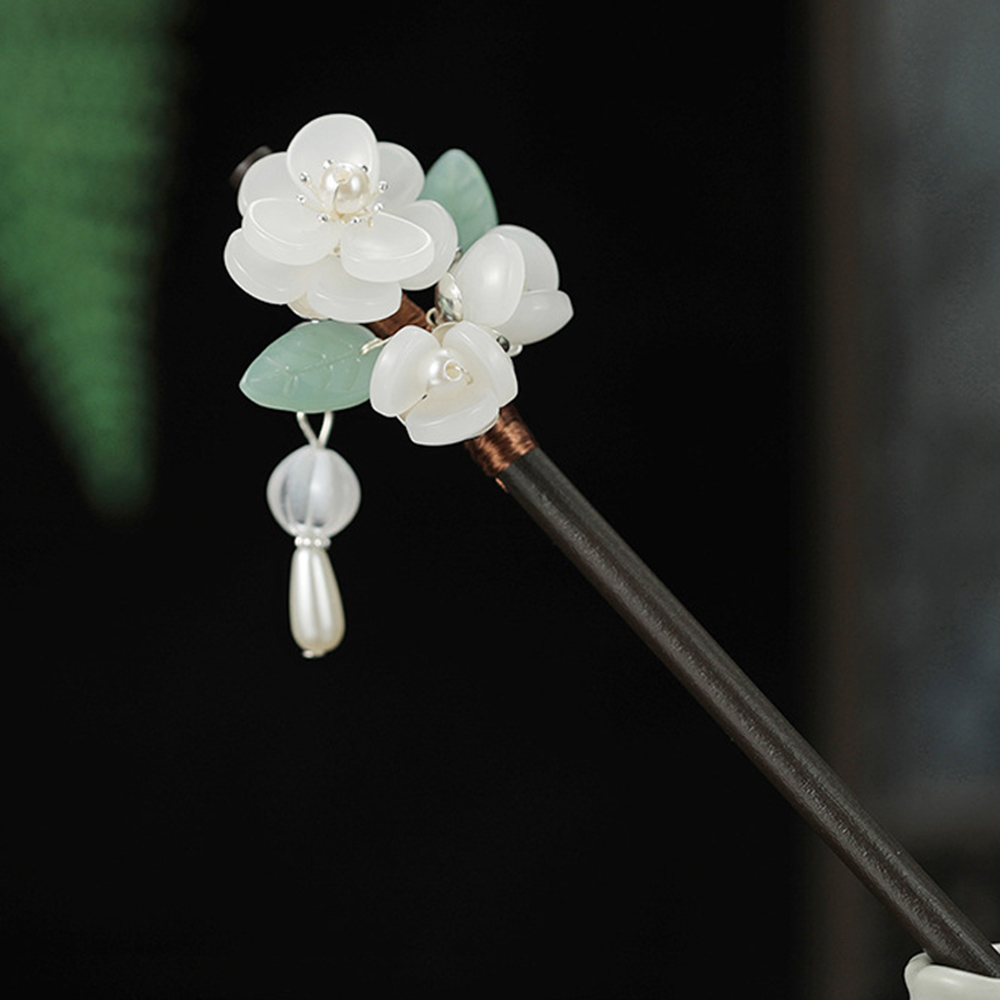 Flor retro hairpin com pérola  - Pearl Hair Pin avaliação e preço
